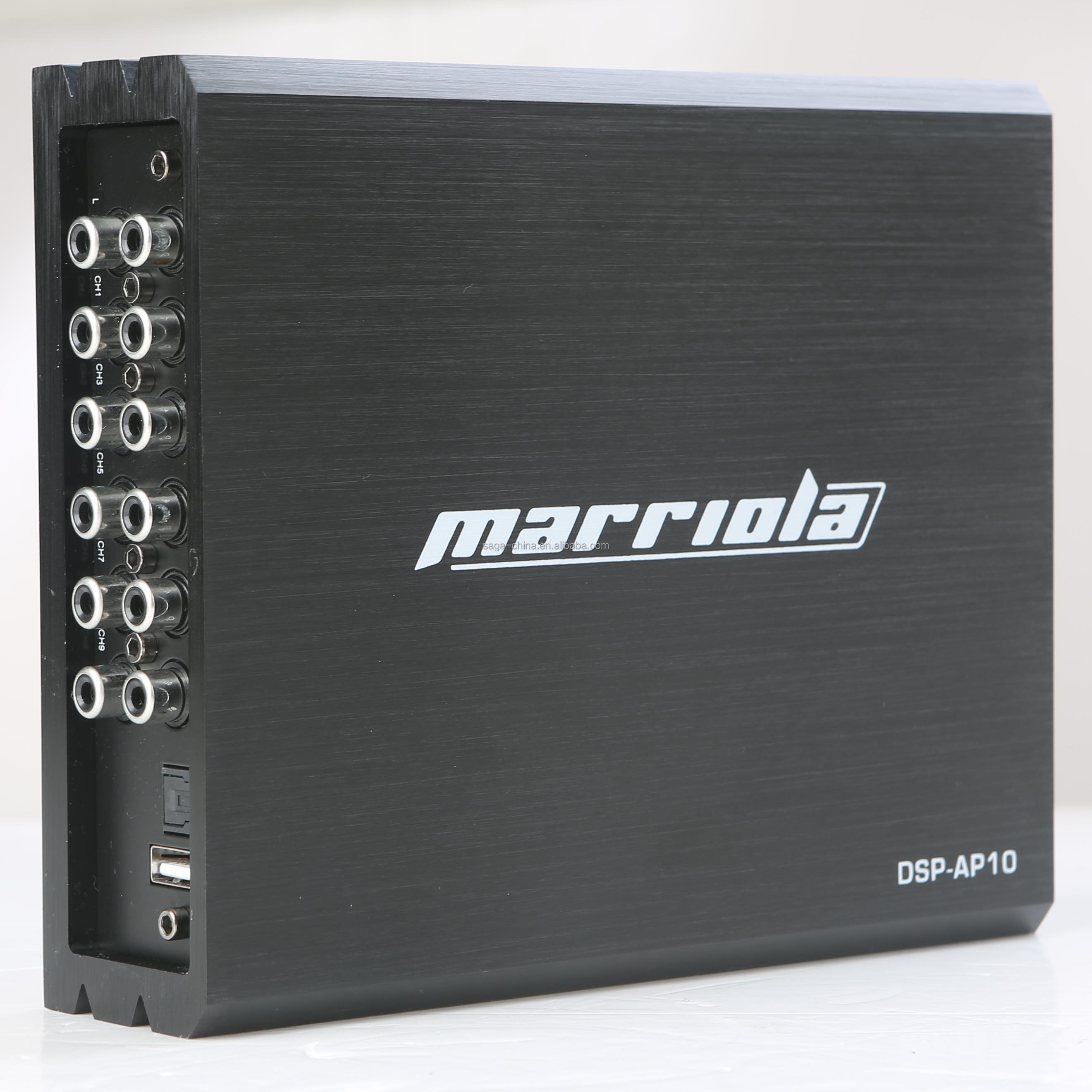Marriola 8-Channel DSP Car Amplifier High Quality Powerful 8*40w RMS REAL 8-Channels DSP-AP10
